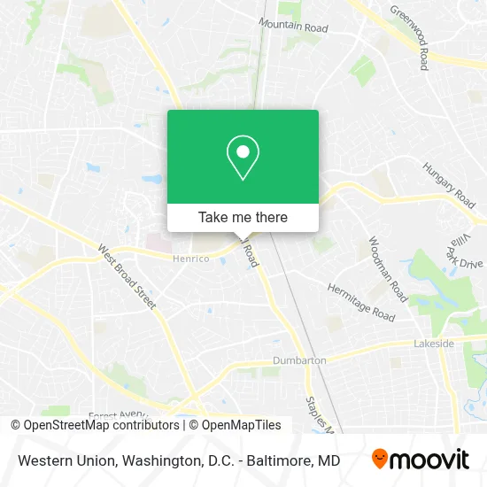 Western Union map