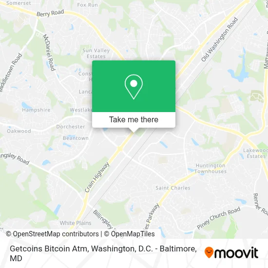 Getcoins Bitcoin Atm map
