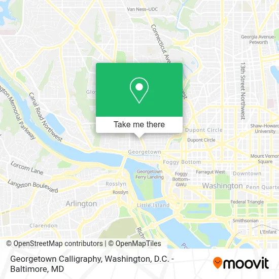 Georgetown Calligraphy map