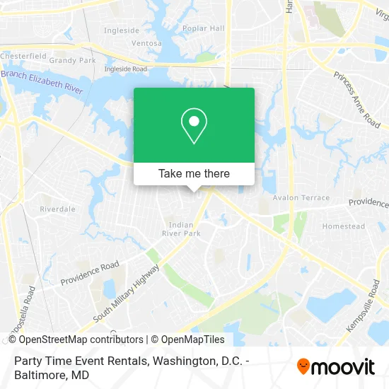 Party Time Event Rentals map