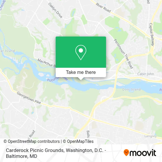 Carderock Picnic Grounds map