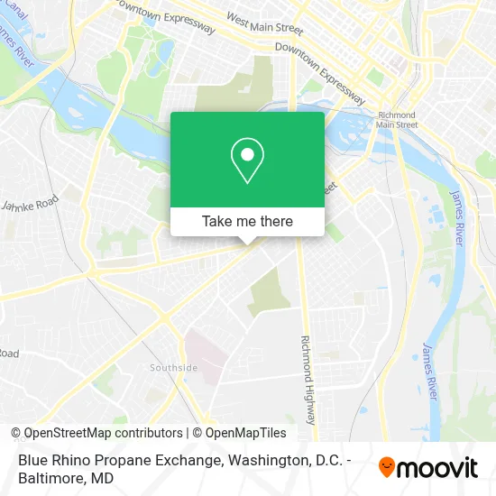 Blue Rhino Propane Exchange map