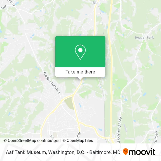 Aaf Tank Museum map
