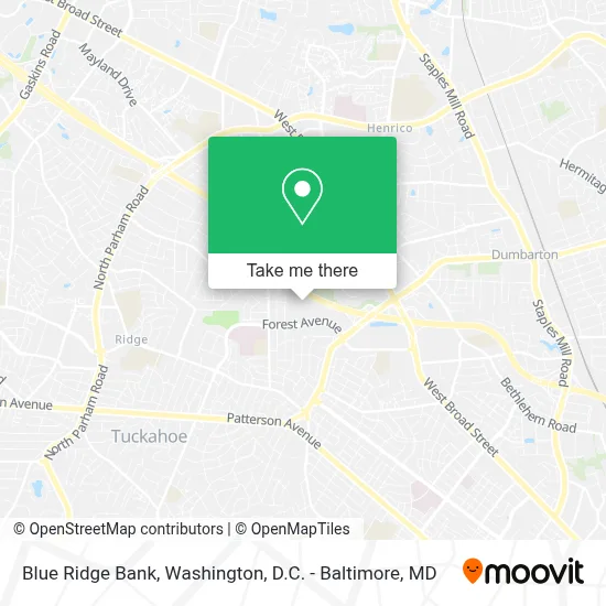 Blue Ridge Bank map