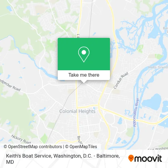 Keith's Boat Service map