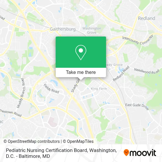 Pediatric Nursing Certification Board map