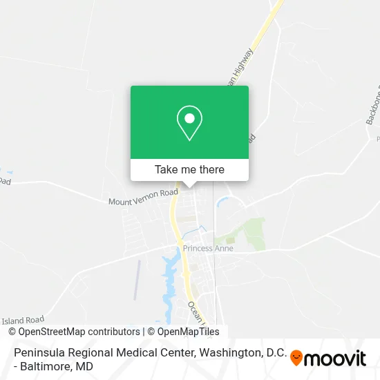 Peninsula Regional Medical Center map