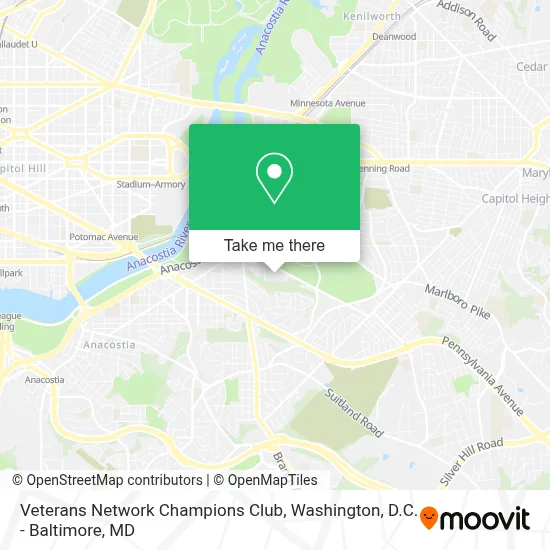 Veterans Network Champions Club map