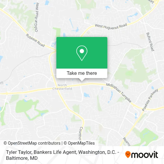 Tyler Taylor, Bankers Life Agent map