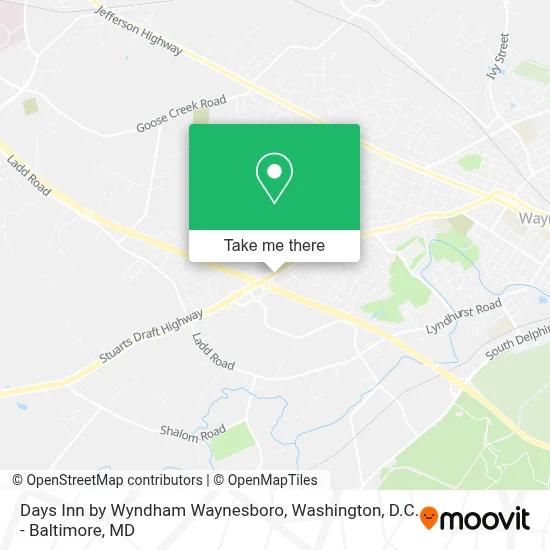 Days Inn by Wyndham Waynesboro map