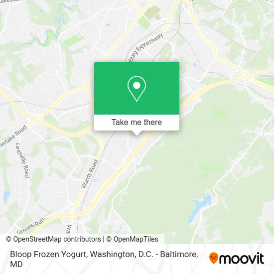 Bloop Frozen Yogurt map