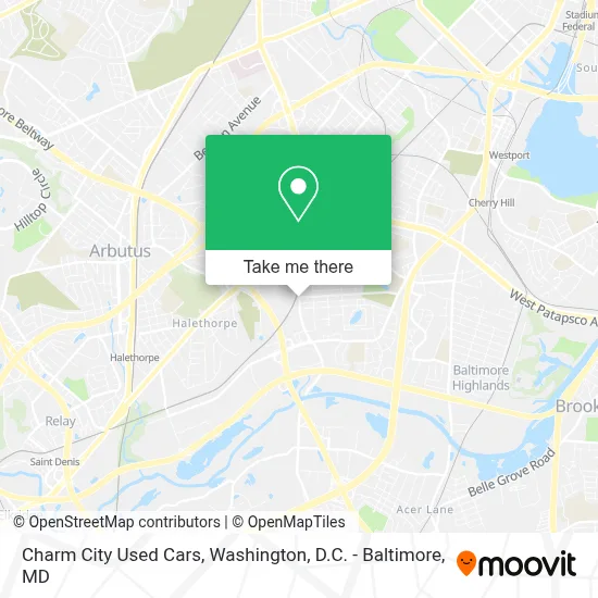 Charm City Used Cars map