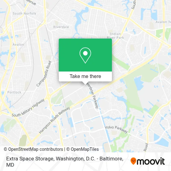 Extra Space Storage map