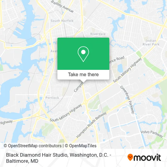 Black Diamond Hair Studio map