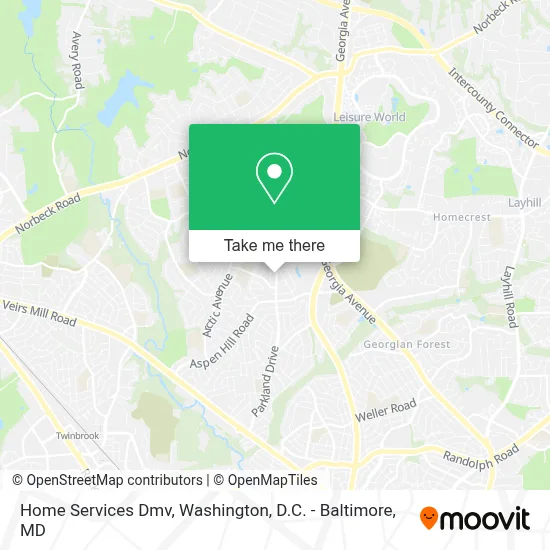 Home Services Dmv map