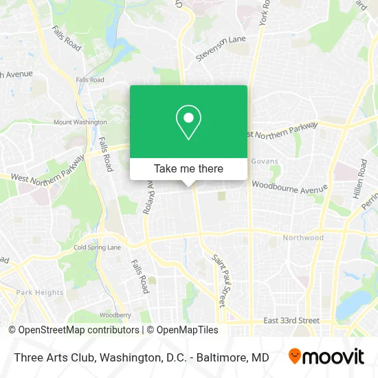 Three Arts Club map
