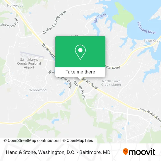 Hand & Stone map
