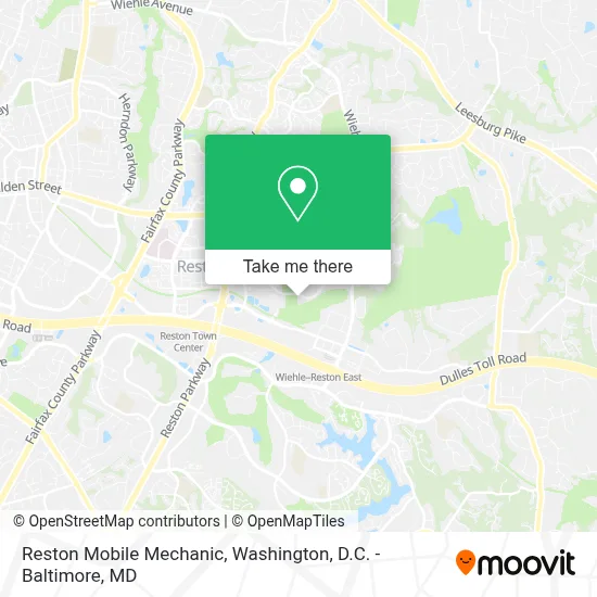 Reston Mobile Mechanic map