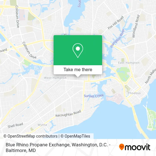 Blue Rhino Propane Exchange map