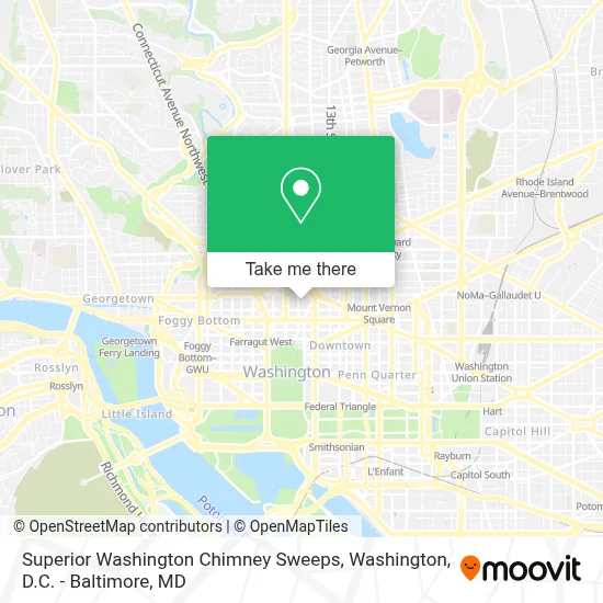 Superior Washington Chimney Sweeps map
