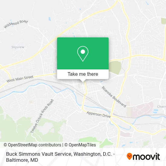 Buck Simmons Vault Service map