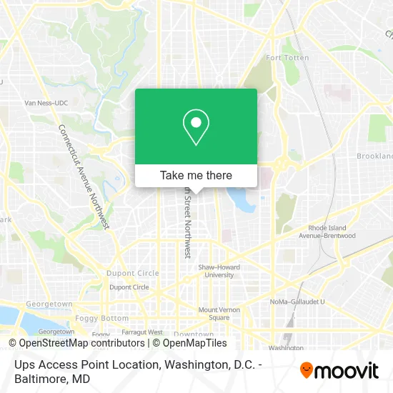 Ups Access Point Location map