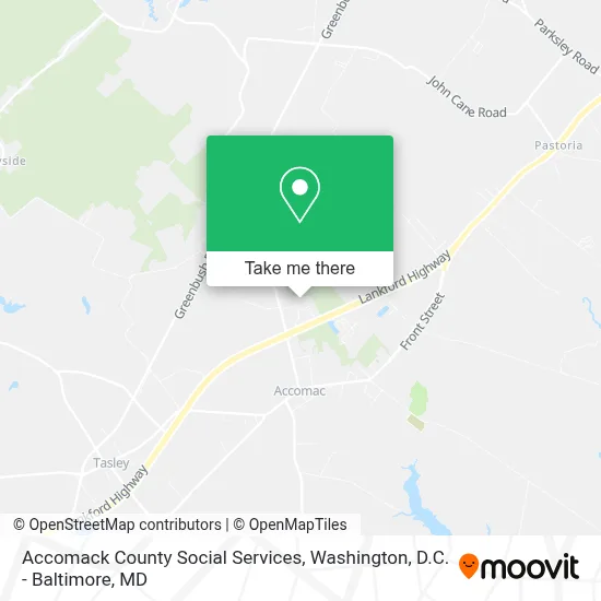 Accomack County Social Services map