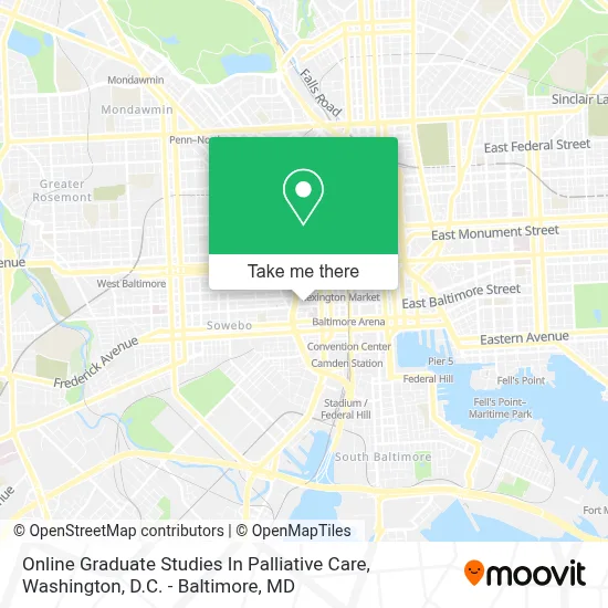 Online Graduate Studies In Palliative Care map