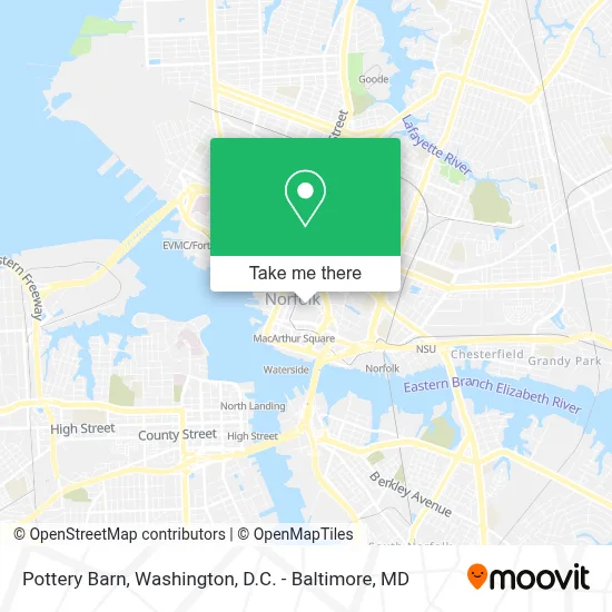Pottery Barn map