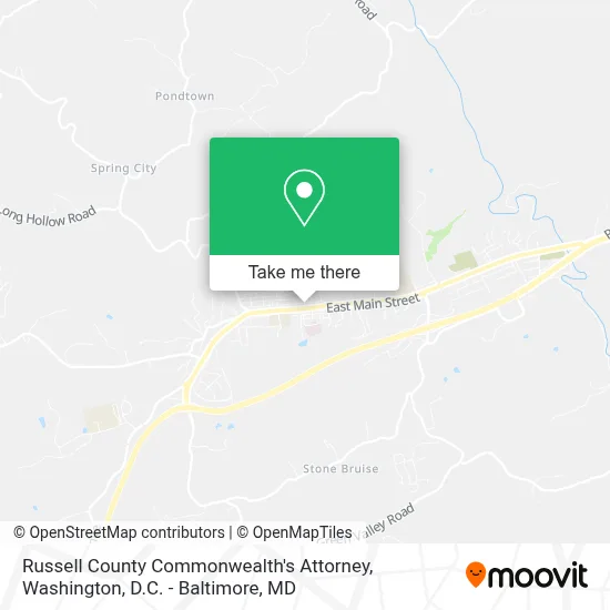 Russell County Commonwealth's Attorney map