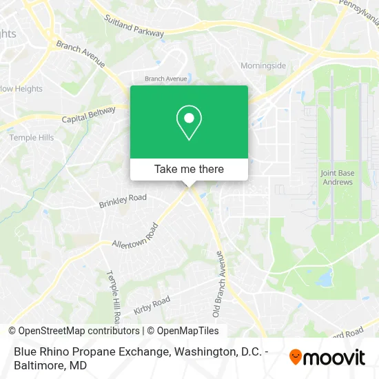 Blue Rhino Propane Exchange map
