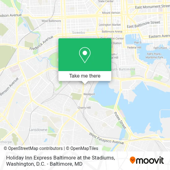 Holiday Inn Express Baltimore at the Stadiums map