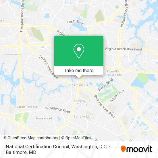 National Certification Council map