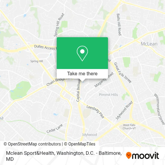 Mclean Sport&Health map