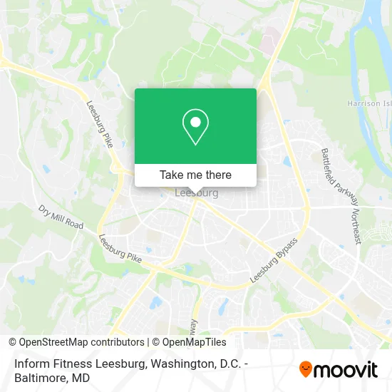 Inform Fitness Leesburg map