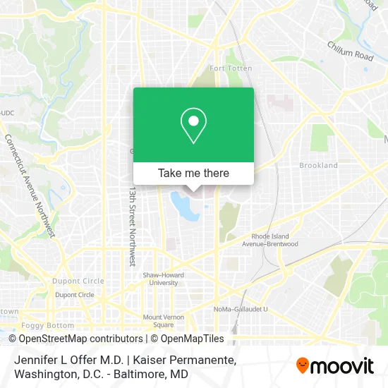 Jennifer L Offer M.D. | Kaiser Permanente map