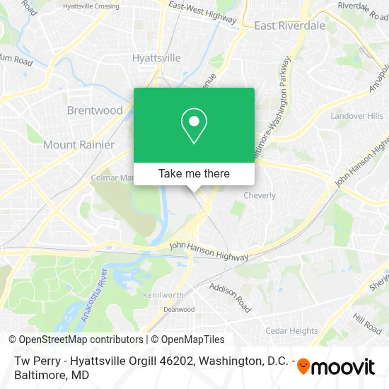 Tw Perry - Hyattsville Orgill 46202 map