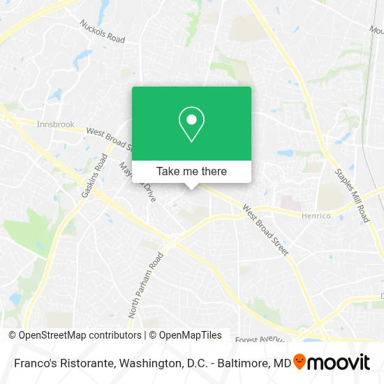 Franco's Ristorante map