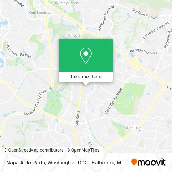 Napa Auto Parts map