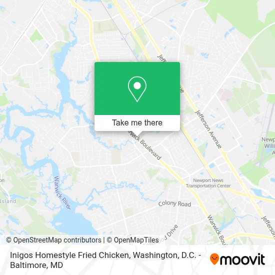 Inigos Homestyle Fried Chicken map