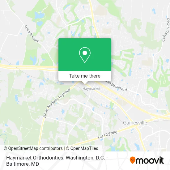Haymarket Orthodontics map