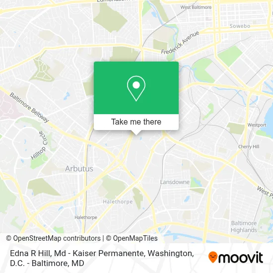 Edna R Hill, Md - Kaiser Permanente map