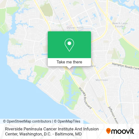 Riverside Peninsula Cancer Institute And Infusion Center map