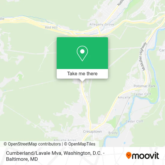 Cumberland/Lavale Mva map