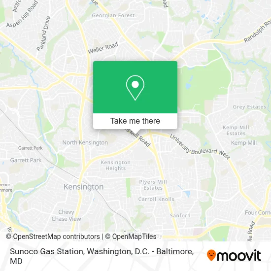 Sunoco Gas Station map