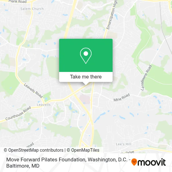 Move Forward Pilates Foundation map