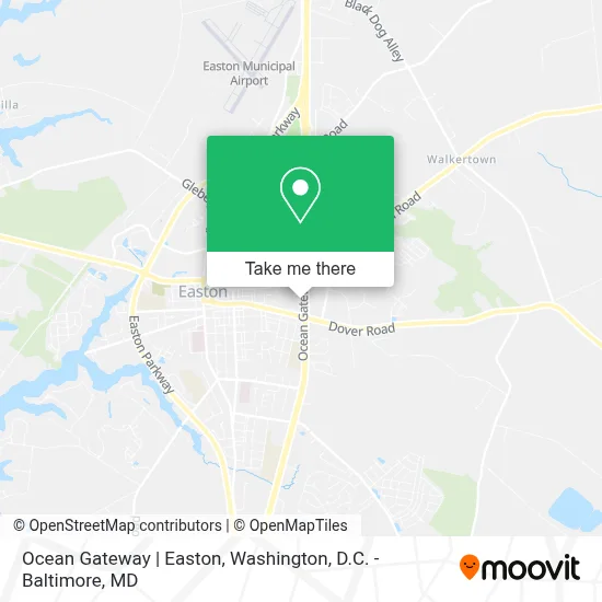 Ocean Gateway | Easton map