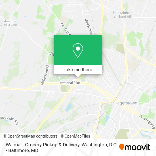 Walmart Grocery Pickup & Delivery map