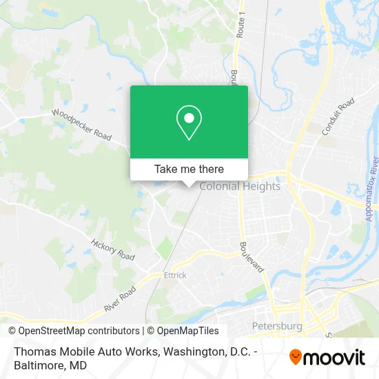 Thomas Mobile Auto Works map