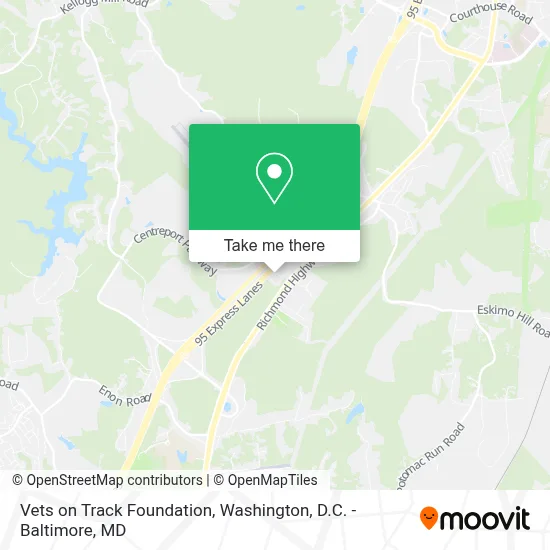 Vets on Track Foundation map